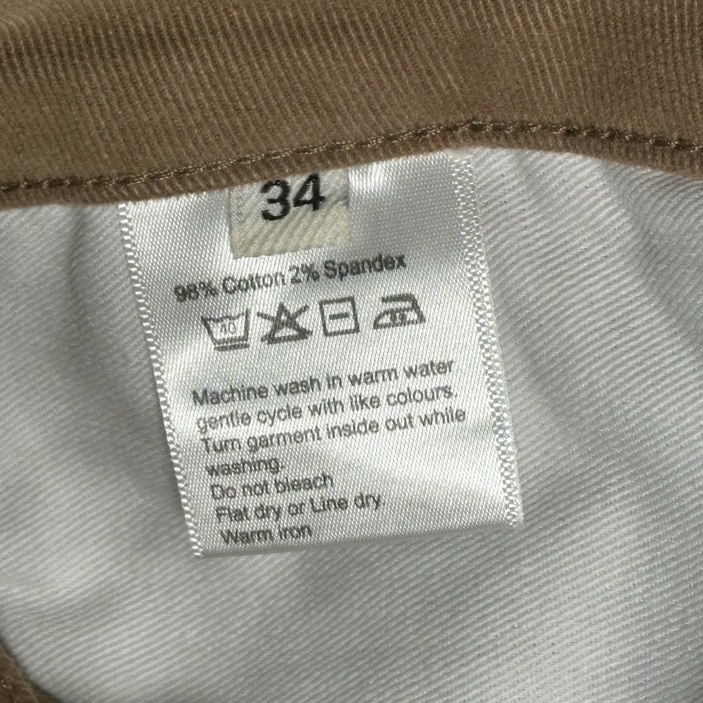 Spier & Mackay Slim Fit Brown Casual Pants Cotton/Spandex - Size 34x29 - Picture 7 of 13